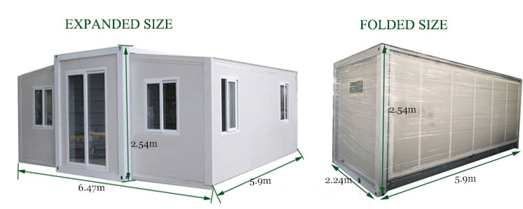 Prefabricated luxury living expandable container house
