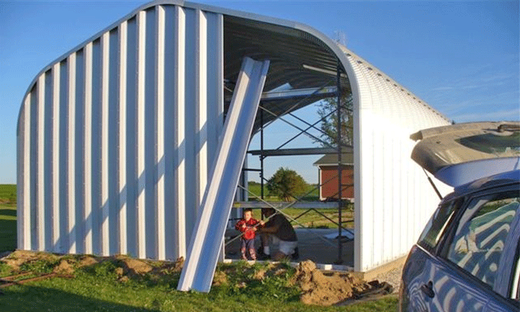 Metal thin-walled arch shed solution