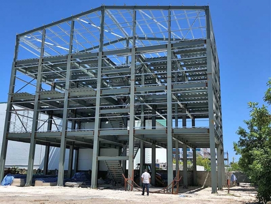 prefab multi storey warehouse building project